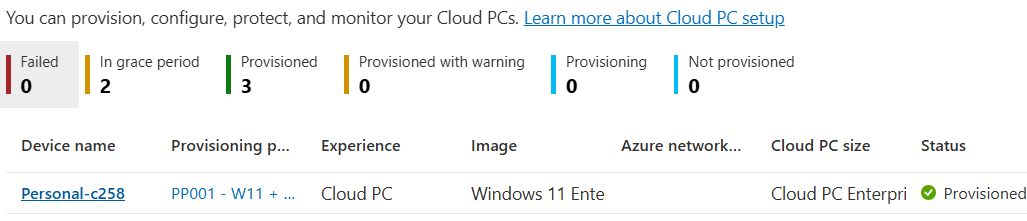 All good in Microsoft Intune
